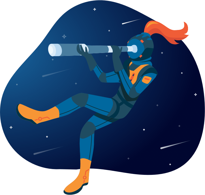Haley with telescope