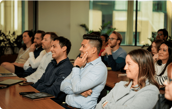 Group of professionals listening