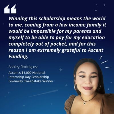 Ashley Rodriguez - Ascent's $1,000 National Internship Day Scholarship Winner