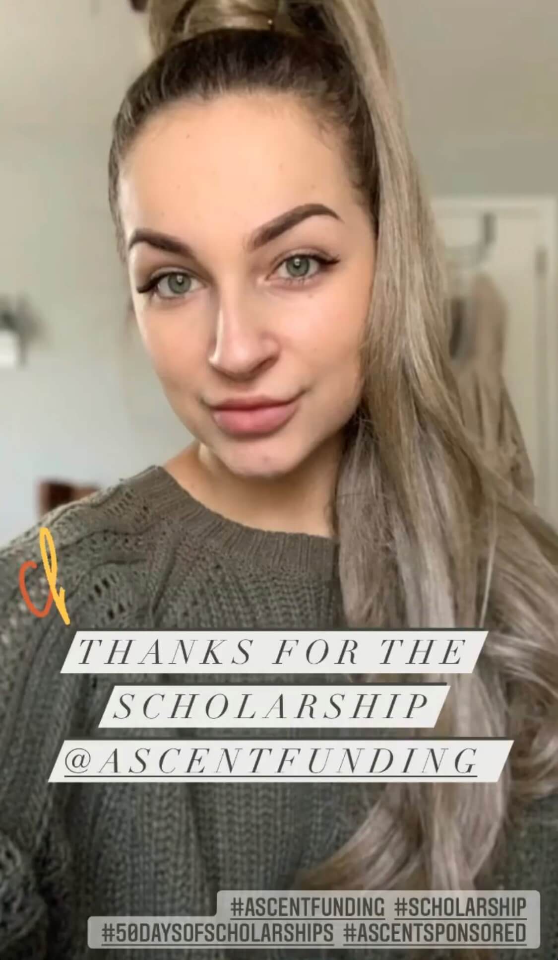 Ascent scholarship winner