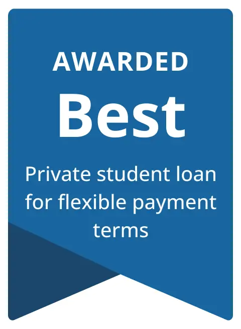 Best private student loan for flexible payment terms awarded by Forbes badge