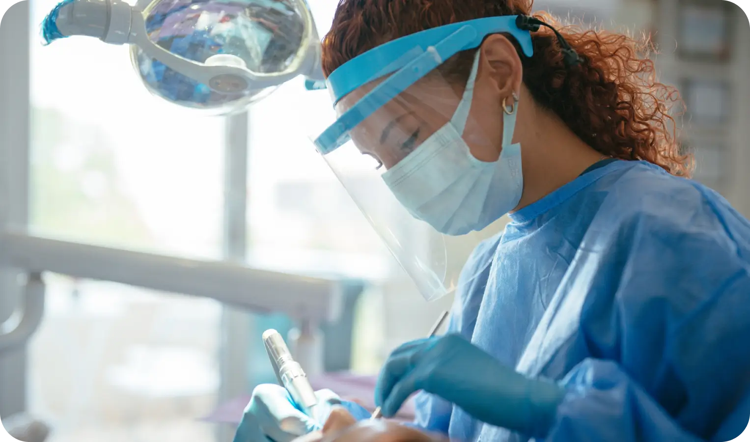 Dentist working