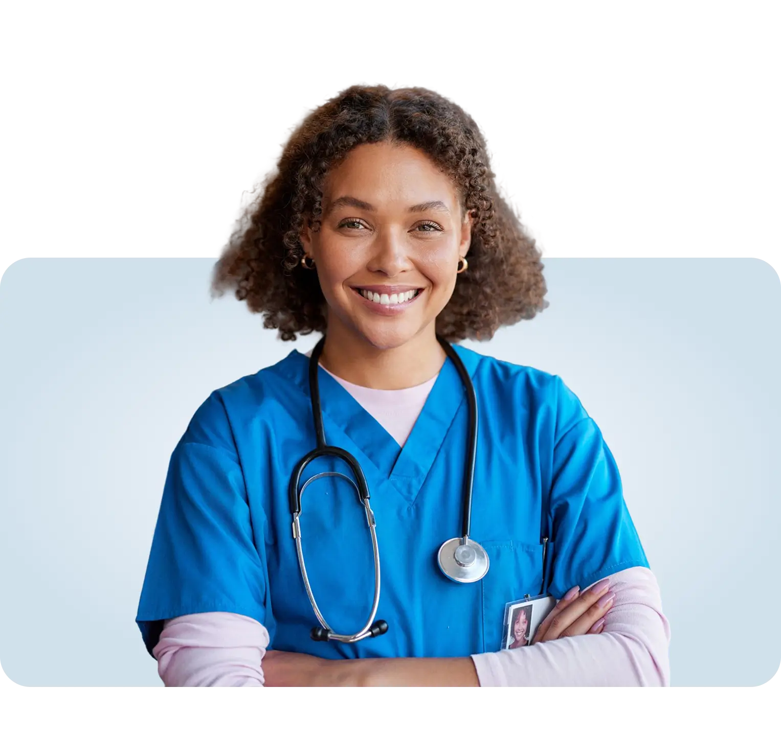 Medical student smiling