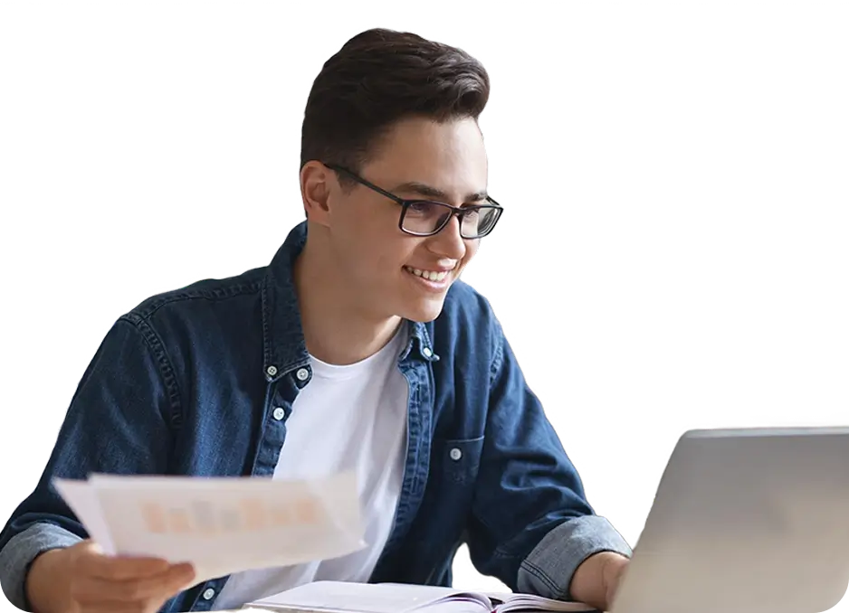 front view confident women talking while working with laptop