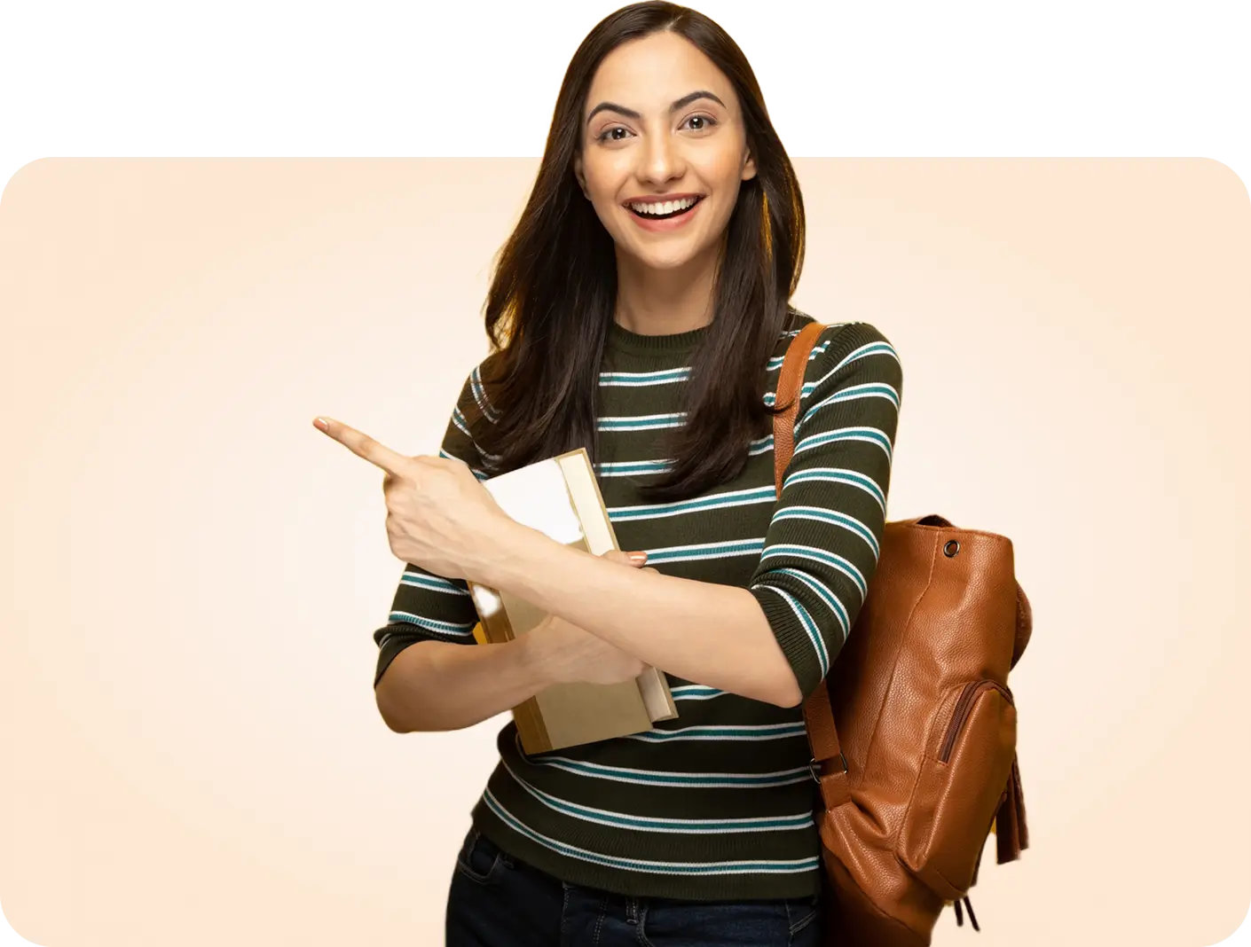 Student celebrating a scholarship award