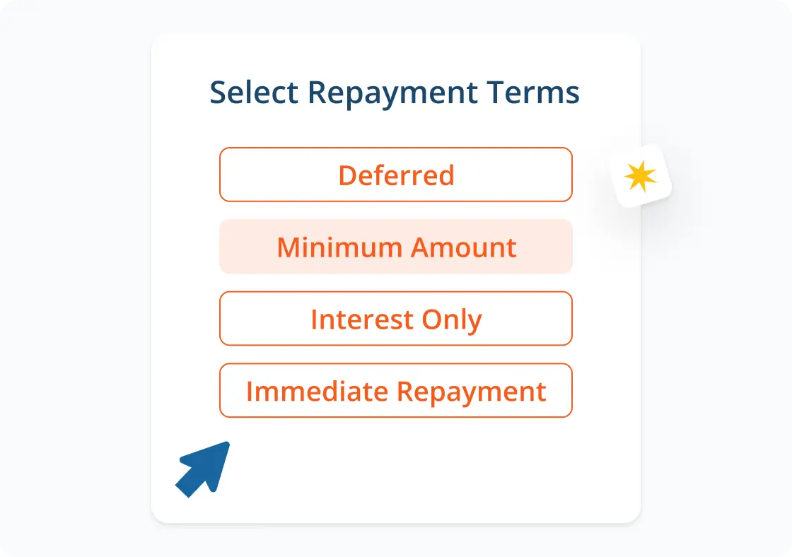 multiple repayment options