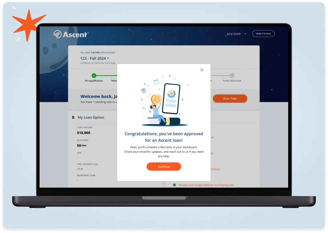 MacBook Ascent approved loan