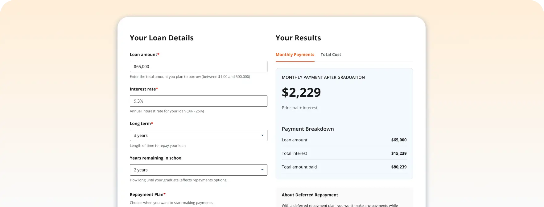 Student Loan Calculator
