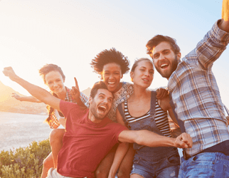 A group of people posing for a photo