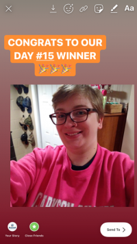 Day 15 scholarship winner
