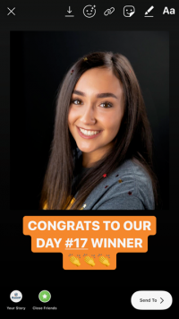 Day 17 scholarship winner