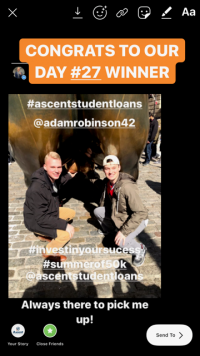 Day 27 scholarship winner