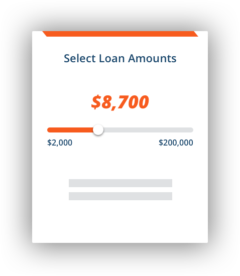 An image showing a paper with select loan amounts written on it