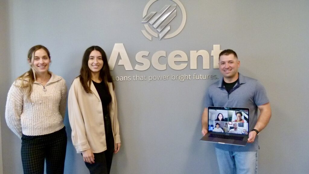 Ascent team with virtual meeting