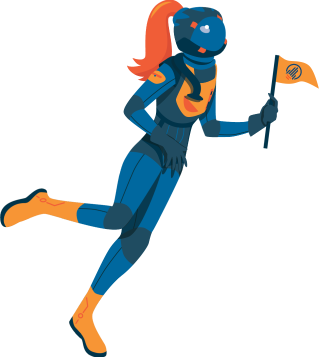 woman in a spacesuit